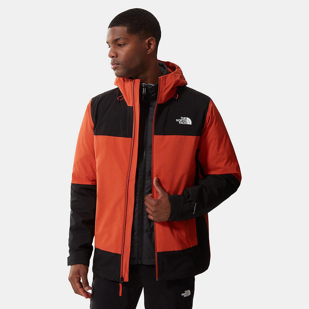 The North Face Mountain Light Futurelight™ Triclimate Ανδρικα Μπουφάν 3 Σε 1 - Πορτοκαλι / Μαυρα (ZH